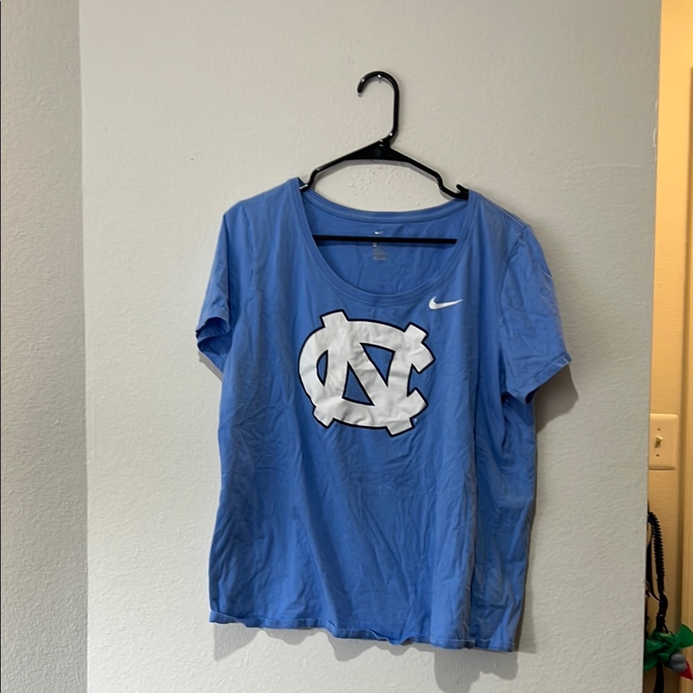 Nike Blue Short Sleeve Tee with White Logo